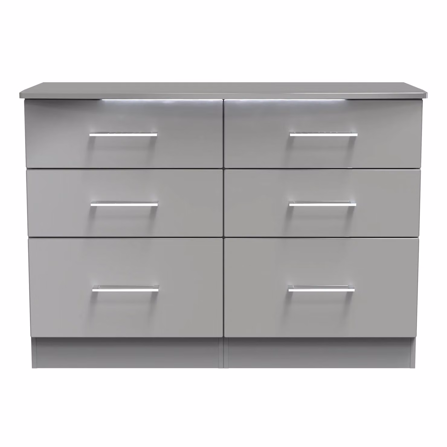 Ready Assembled 2 U Lyon 6 Drawer Midi Chest in Grey – 2