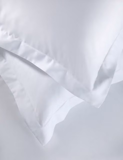 M&S 2 Pack Ultimate Silky and Softy Lyocell Oxford Pillowcases in White