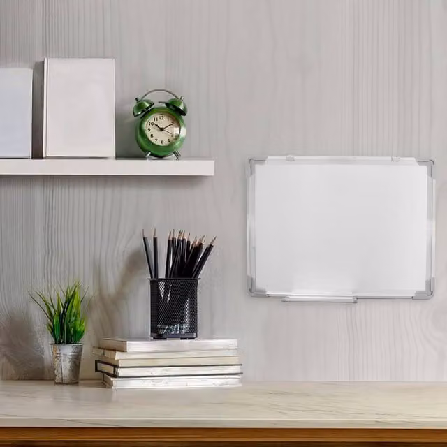 Kelvenix White Magnetic Dry Wipe Notice Board, White, W/H: 50 x 50 cm – 1