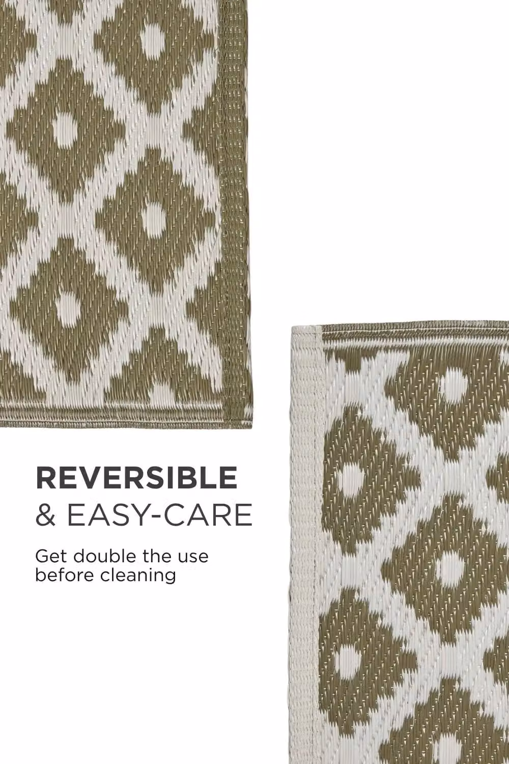 Homescapes Luxury Outdoor Rug May Geometric in Green and White, W: 75 cm, L: 200 cm – 5