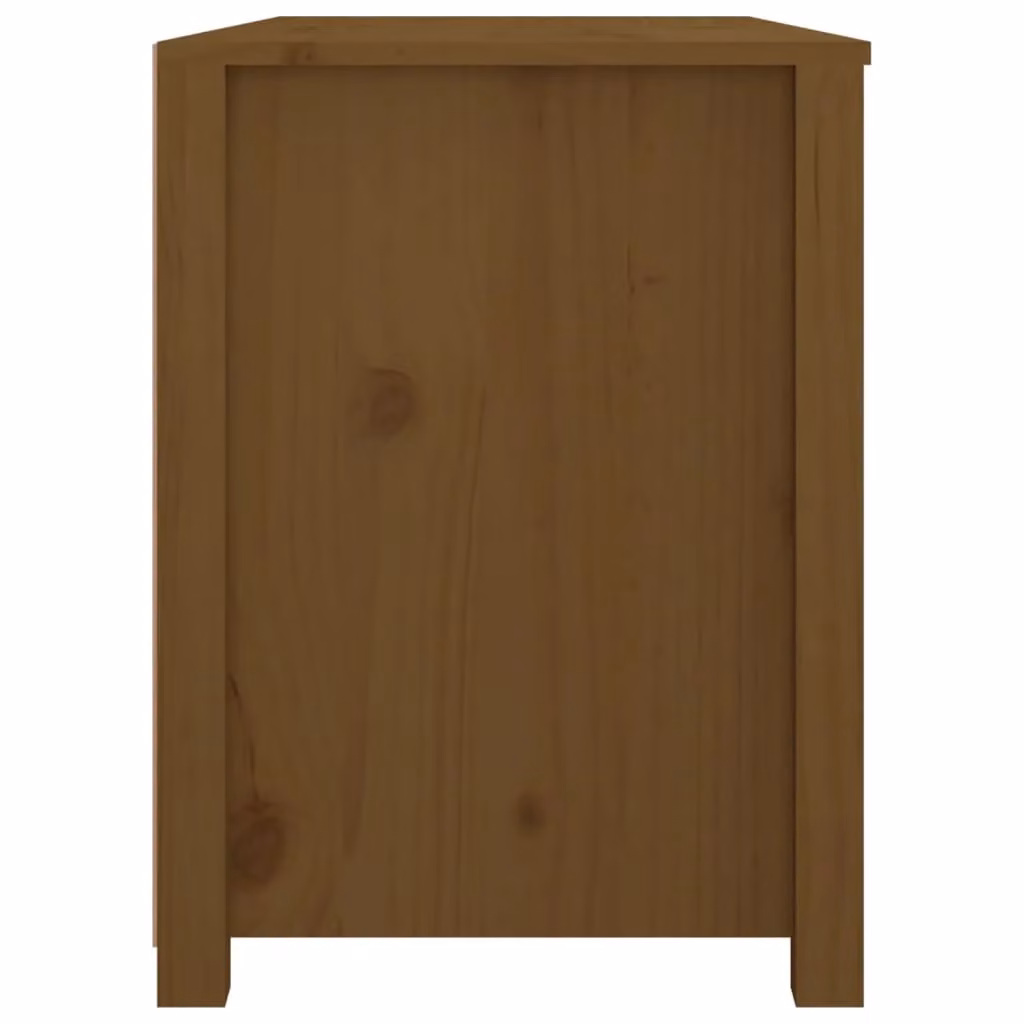 Berkfield Home Rustic Side Cabinet in Honey Brown Solid Pine, W: 100 cm, D: 40 cm, H: 54 cm – 3