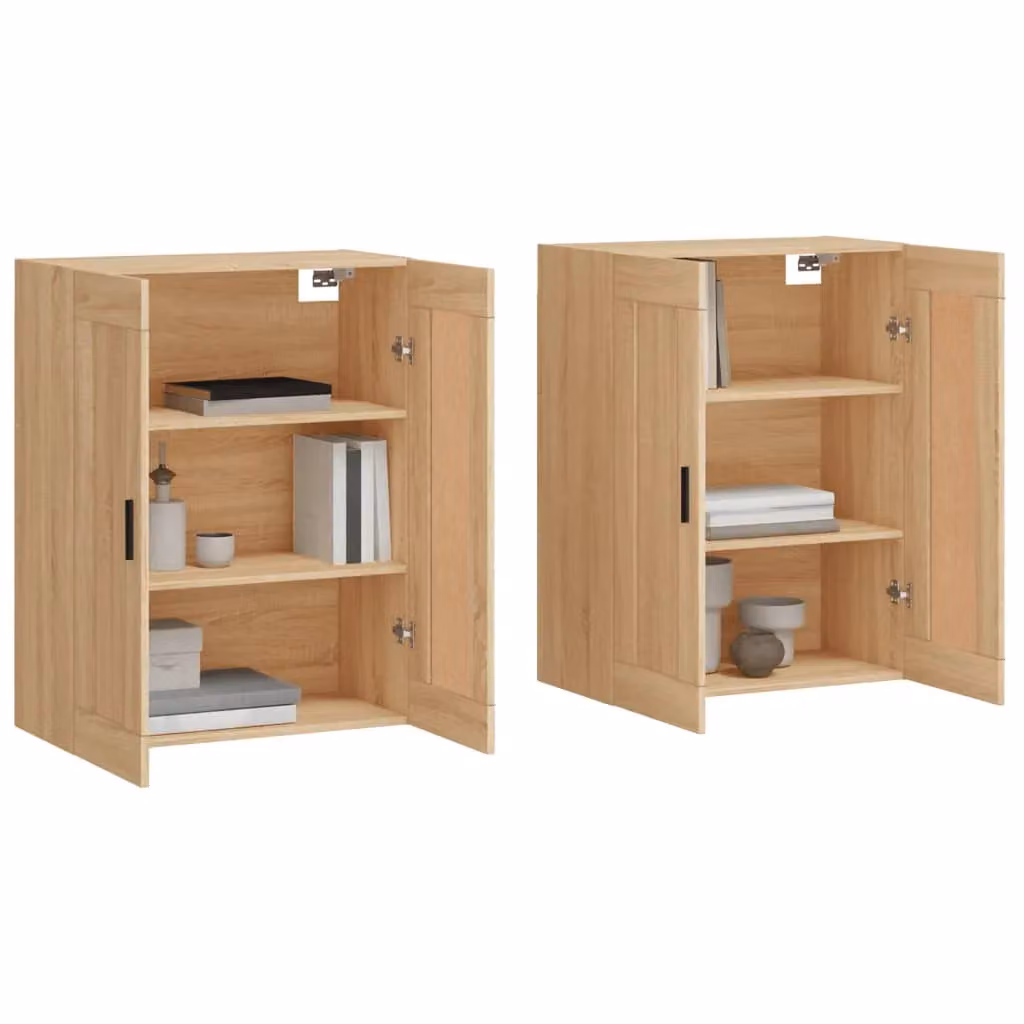 Berkfield Home Set of 2 Wall Mounted Cabinets in Sonoma Oak Brown – 2