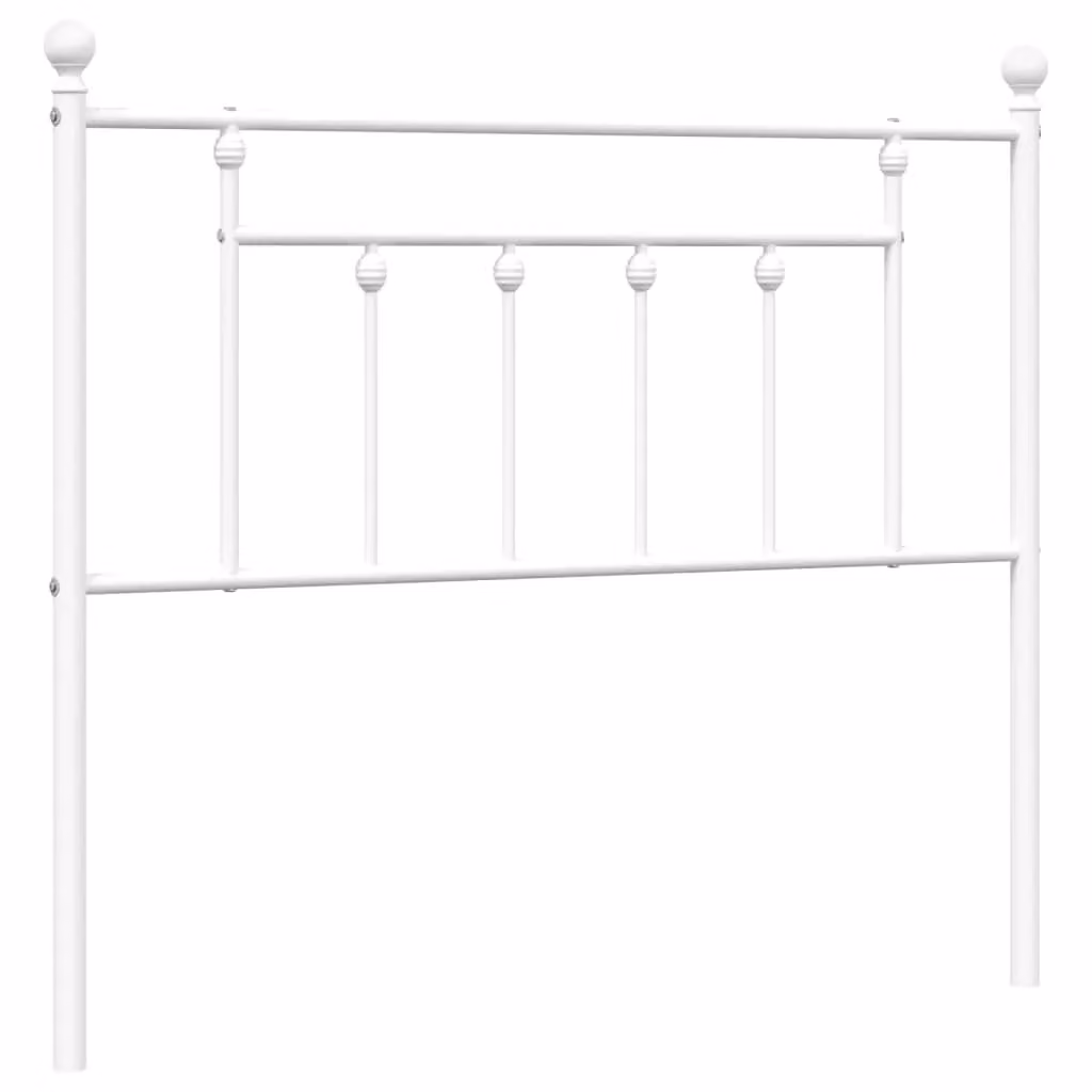 Berkfield Home Classic Metal Headboard in White, Width: 107 cm – 2