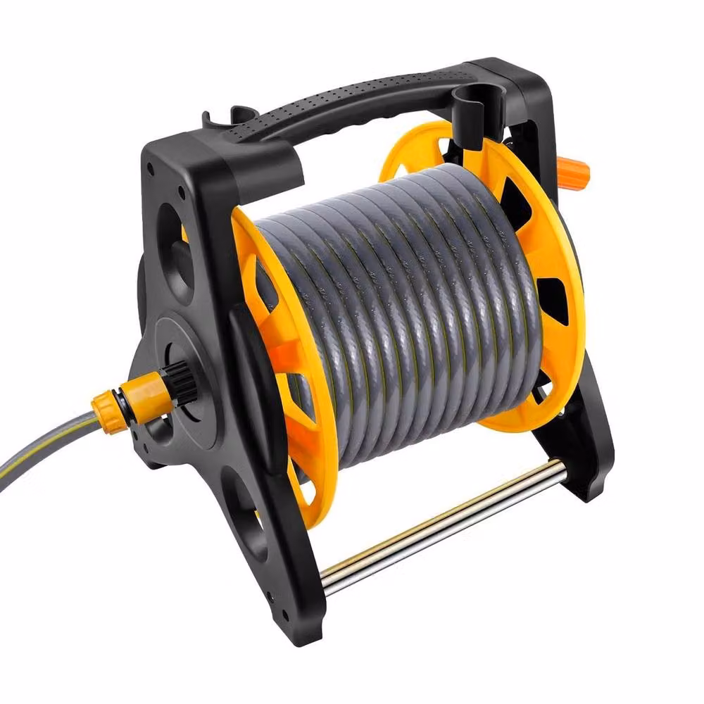 FLAVORA Hose Reel with 30m Garden Hose Pipe in Multicolour – 4