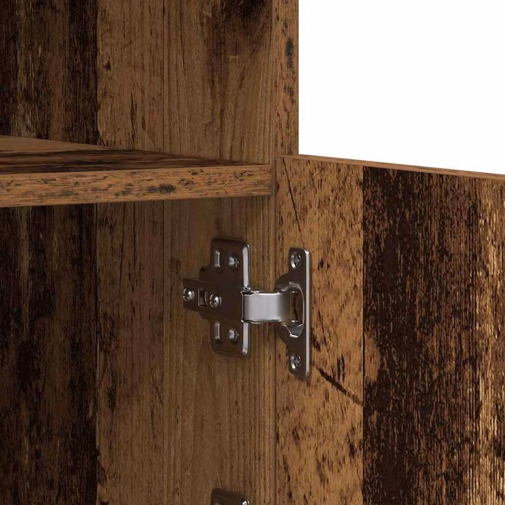 Berkfield Home Rustic Brown Sideboard with Integrated LED Lights, W/D/H: 181.5 x 37 x 100 cm – 8