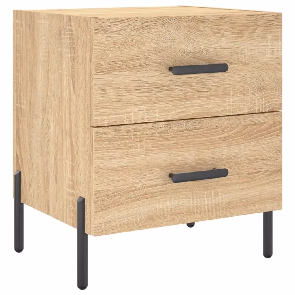 Berkfield Home Sonoma Oak Bedside Cabinet in Brown, W/D/H: 40 x 35 x 47.5 cm – 2