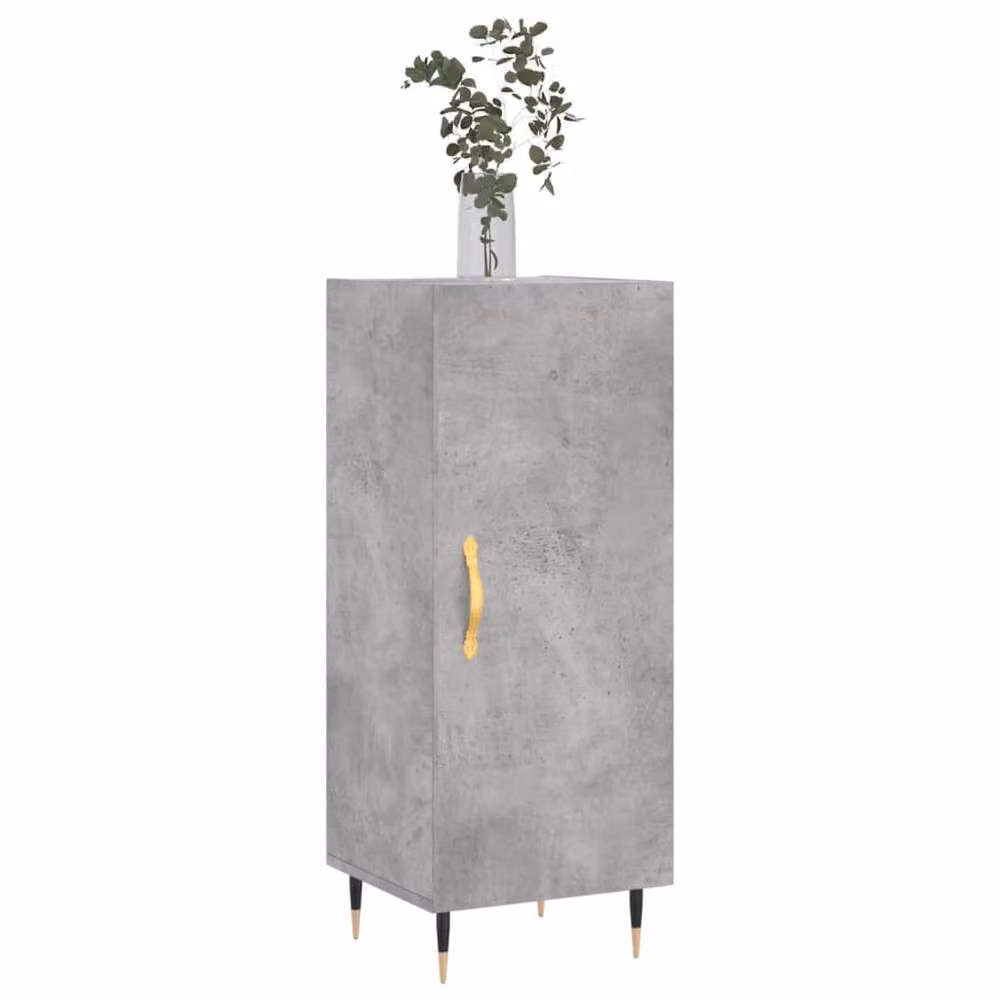 Berkfield Home Modern Sideboard in Concrete Grey, W/D/H: 34.5 x 34.5 x 90 cm – 2