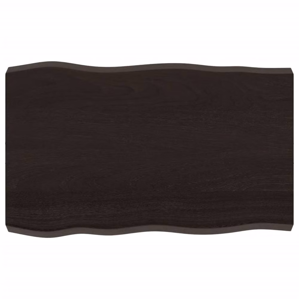 Berkfield Home Charcoal Live Edge Solid Wood Table Top, W: 80 cm, D: 50 cm – 2