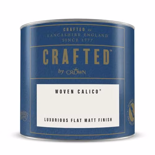 Crown Crafted Woven Calico Matt Emulsion Paint Tester Sample 125ml – 4