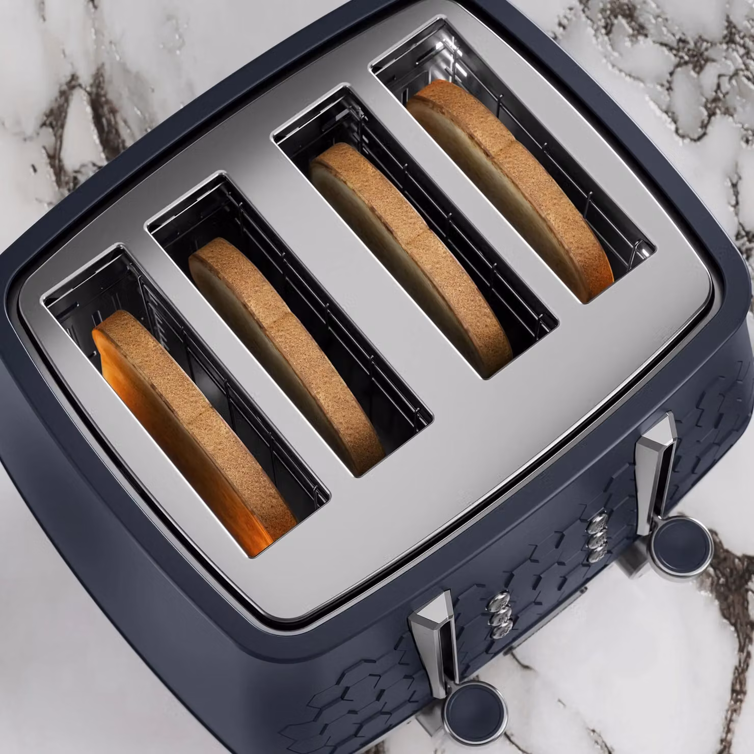 Morphy Richards Cassini Outer Space Kettle and 4 Slice Toaster Set in Dark Navy Blue – 4