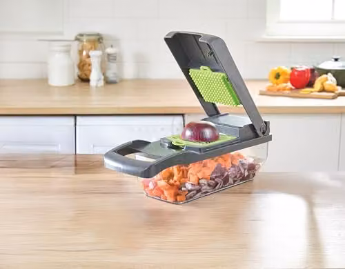 Coopers of Stortford 12-in-1 Multi-Functional Food Chopper and Slicer in Green with Stainless Steel Blades – 2