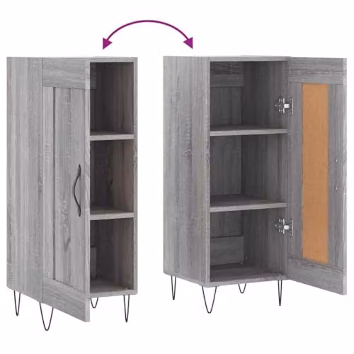 vidaXL Grey Sonoma Sideboard in Engineered Wood W/D/H: 34.5 x 34 x 90 cm – 3