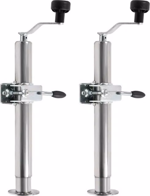 Havendro 2-Pack Trailer Leg Prop Stands with Clamps, Silver, 48mm x 640mm Support Tube