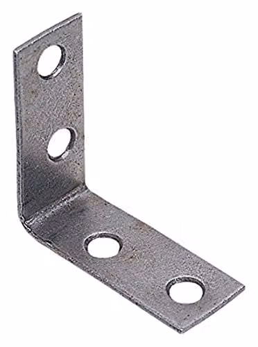 Bryson Galvanised Steel Angle Bracket, Silver, Pack of 50