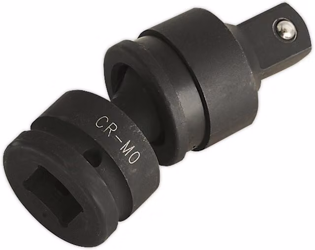 Loops 3/4 inch Square Drive Impact Joint, Drop Forged Chrome Molybdenum Steel with Spring Ball Retainer, Black