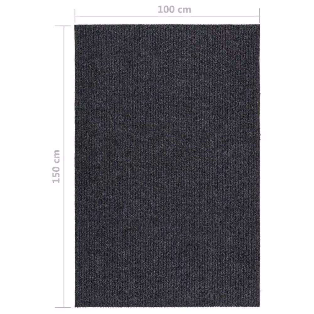 Berkfield Home Dirt Trapper Round Carpet Runner, Anthracite, W: 100 cm, D: 150 cm – 3