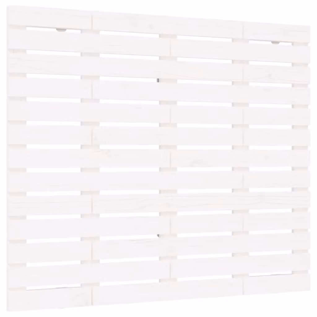 Berkfield Home White Lacquered Solid Pine Wall Mount Headboard W/D/H: 96 x 3 x 91.5 cm – 2
