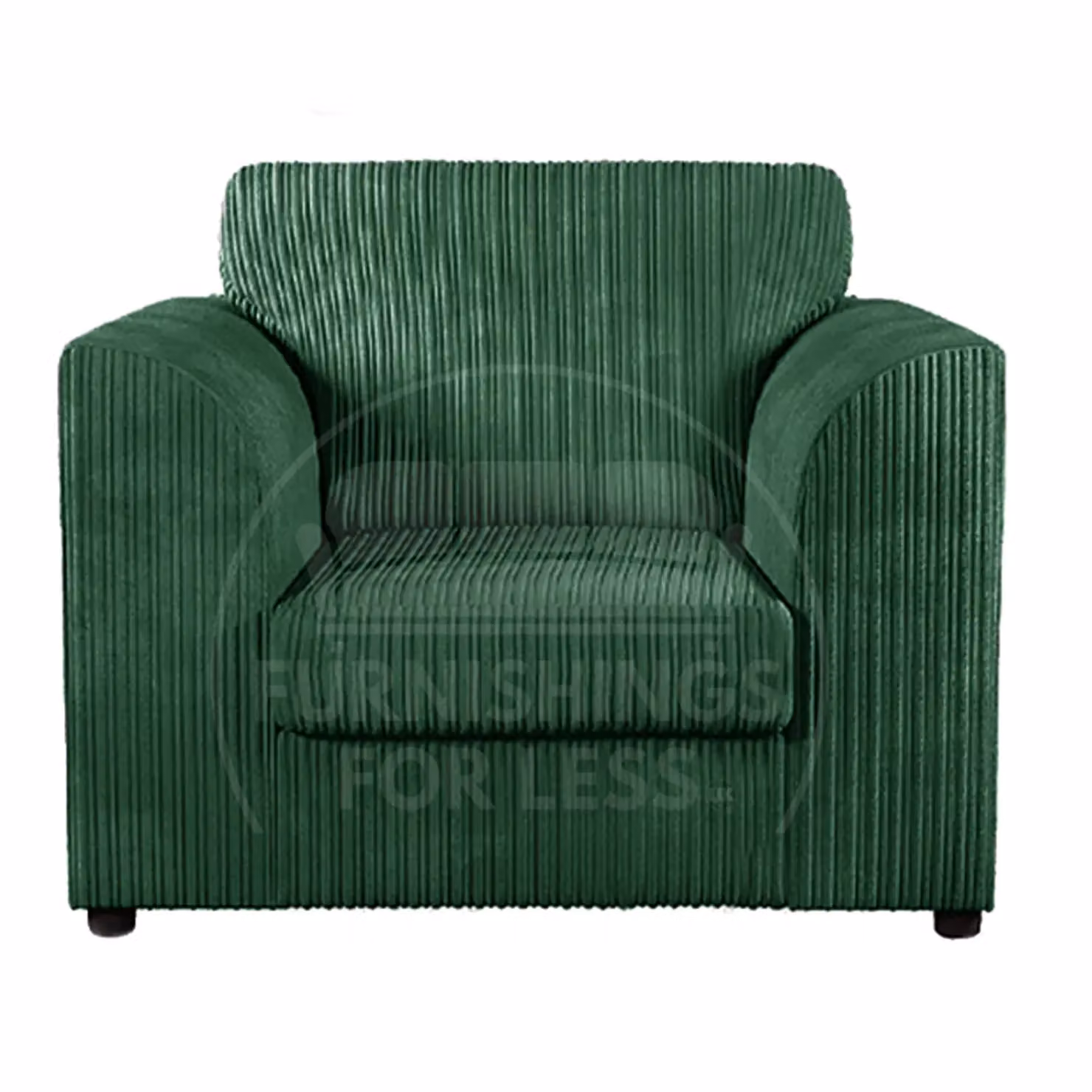 Furnishings For Less UK Luxor 3 Piece Sofa Suite in Green Jumbo Cord Fabric – 2