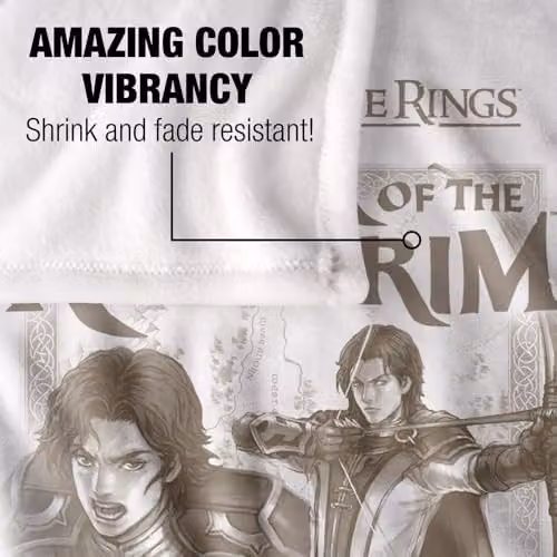 LOGOVISION Lord Of The Rings War Of The Rohirrim Frealaf Homage Super Soft Silky Touch Fleece Throw Blanket, Multicolour, W/D/H: 91 x 147 cm – 2
