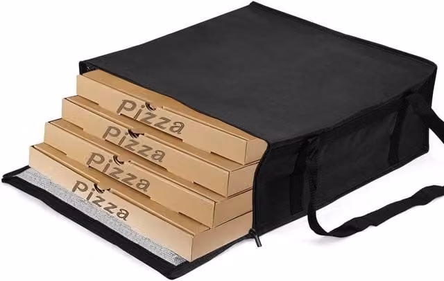 NESTLUNE Extra Large Heavy Duty Pizza Delivery Takeaway Bag in Black, W/D/H: 50.8 x 20.32 x 20.32 cm – 1
