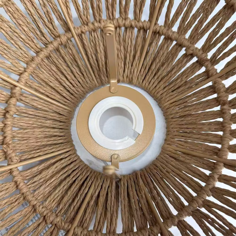 Voltico Handmade Brown Jute Rope Round Pendant Lampshade, Diameter: 28 cm – 4
