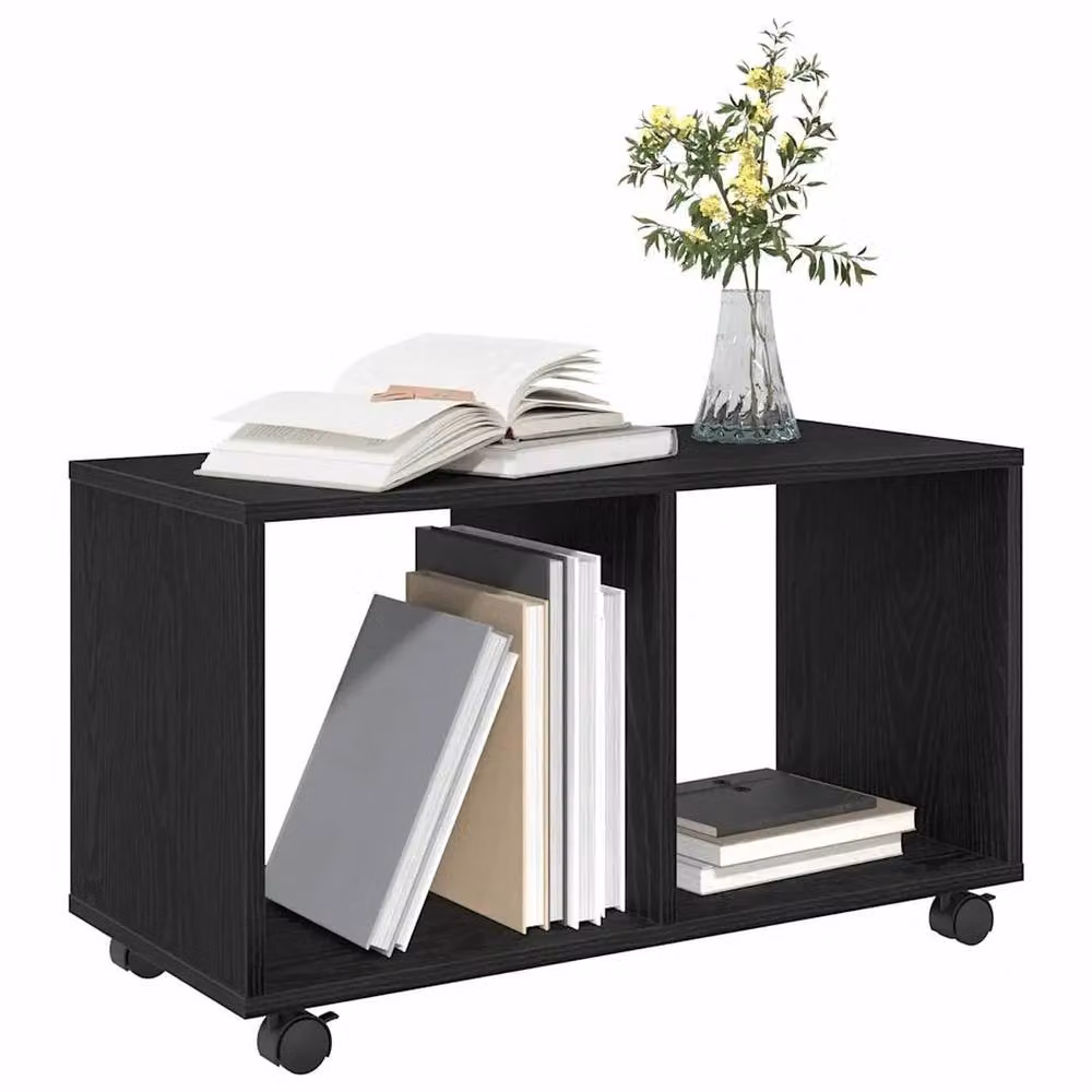 Kelvenix End Table with Castors in Black Oak, W/D/H: 72 x 33 x 42.5 cm – 4