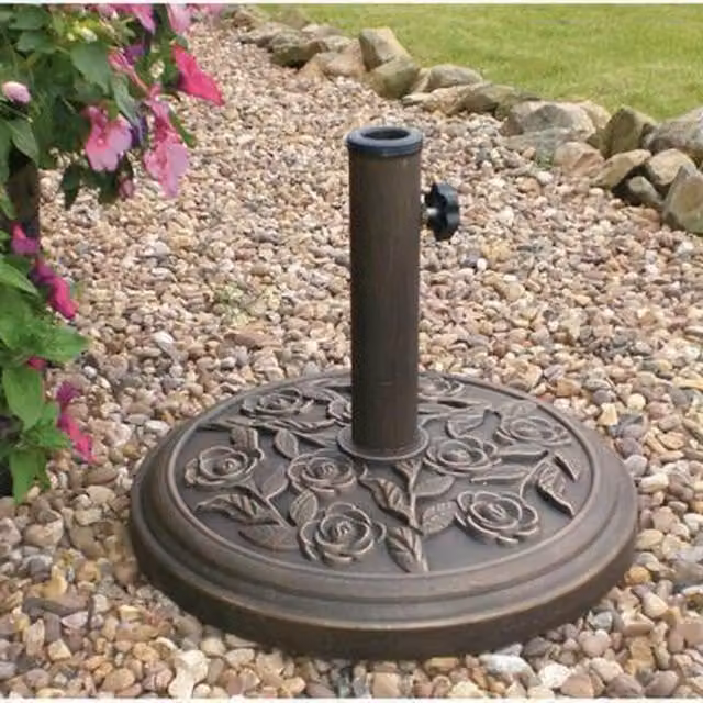 Garden Mile Bronze Rustic Metal 9kg Freestanding Garden Parasol Base