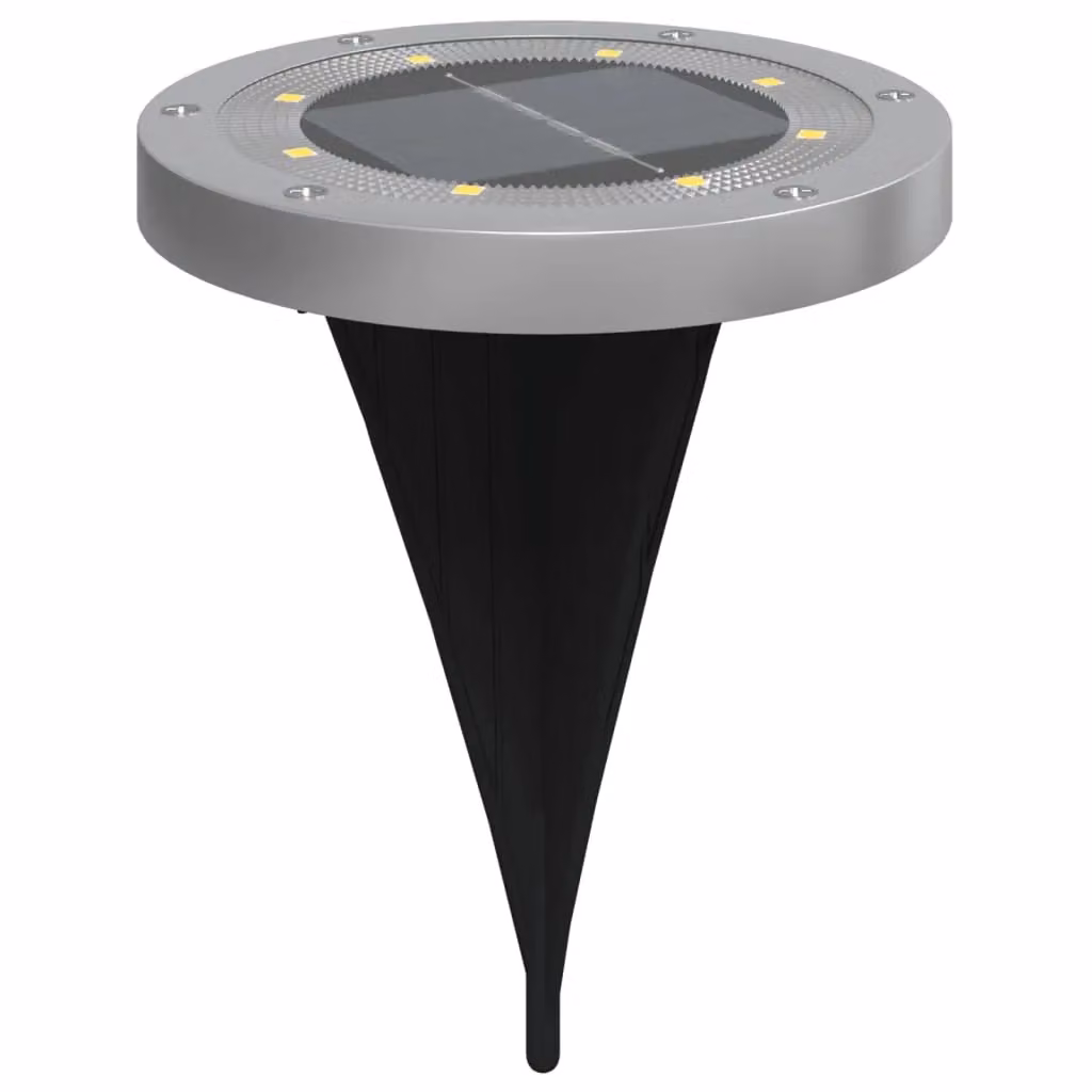 Berkfield Home Solar Ground Lights with Ground Spikes, 4 Pack, Black, Warm White – 3