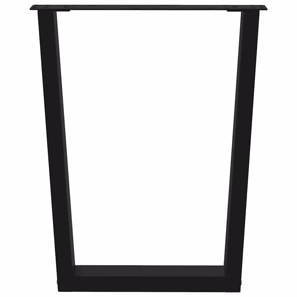 Berkfield Home V-Shape Dining Table Legs, 2 Piece Set, Black Matt Steel, H: 72-73.3 cm – 2