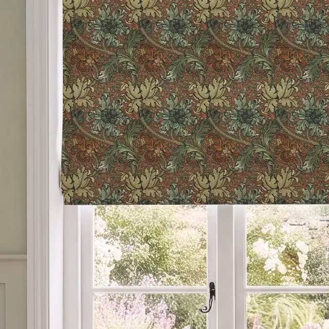 HOUSE Llewelyn-Bowen Morris Major Made To Measure Roman Blind in Spiced Flora Multicolour Floral Blackout Textile
