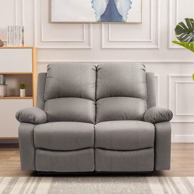 Comfy Living Fabric Electric Recliner Sofa Set in Grey, including 3 Seater, 2 Seater and Armchair
