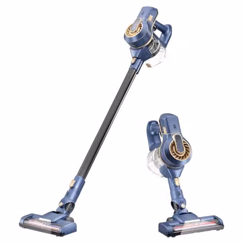 Avalla D-3 Cordless Vacuum Cleaner in Blue, 150W Bagless Handheld Vacuum with HEPA Filter and LED Headlight – 1