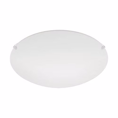 Loops Modern Round Wall and Ceiling Light in White with Satin Glass and E27 Bulb