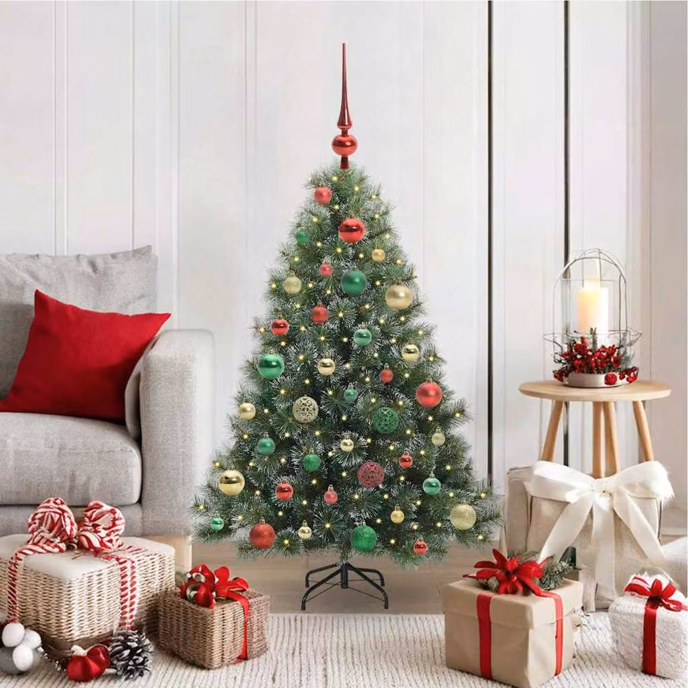 Berkfield Home Realistic Artificial Christmas Tree with 150 Warm White LEDs, Green, Height: 120 cm – 2