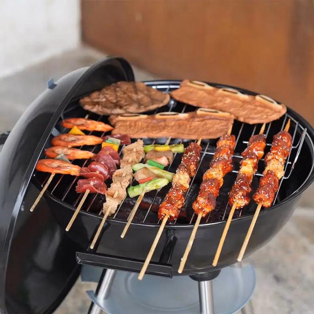 Dyzi 45cm Round Charcoal Kettle BBQ Grill in Black – 6