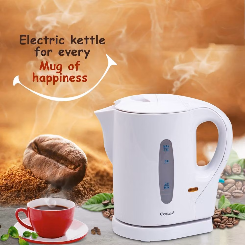 Crystals Portable Electric Travel Kettle, 1 l, White – 2