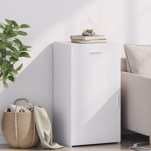 Berkfield Home White Classic Sideboard in Matt MDF, W/D/H: 50 x 42.5 x 93 cm – 1