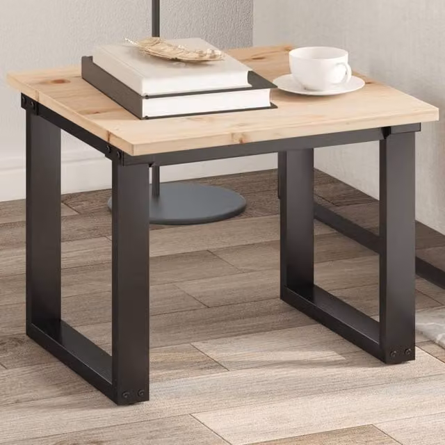 Berkfield Home Square Solid Wood Pine Table Top, Brown, W: 50 cm, D: 50 cm, H: 1.7 cm – 1
