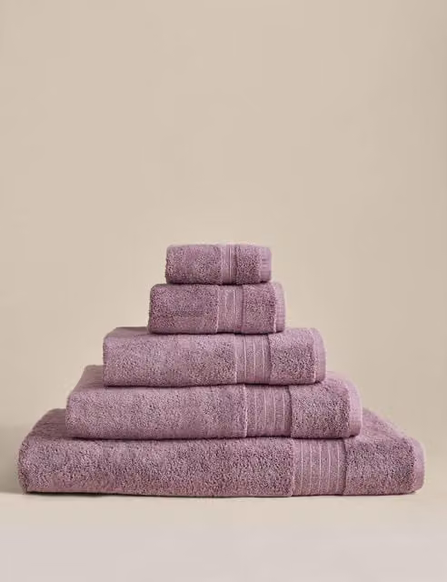 M&S Egyptian Cotton Terry Towel in Purple