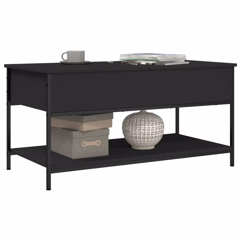 Berkfield Home Modern Black Coffee Table with Lift Mechanism, W/D/H: 100 x 50 x 50 cm – 4