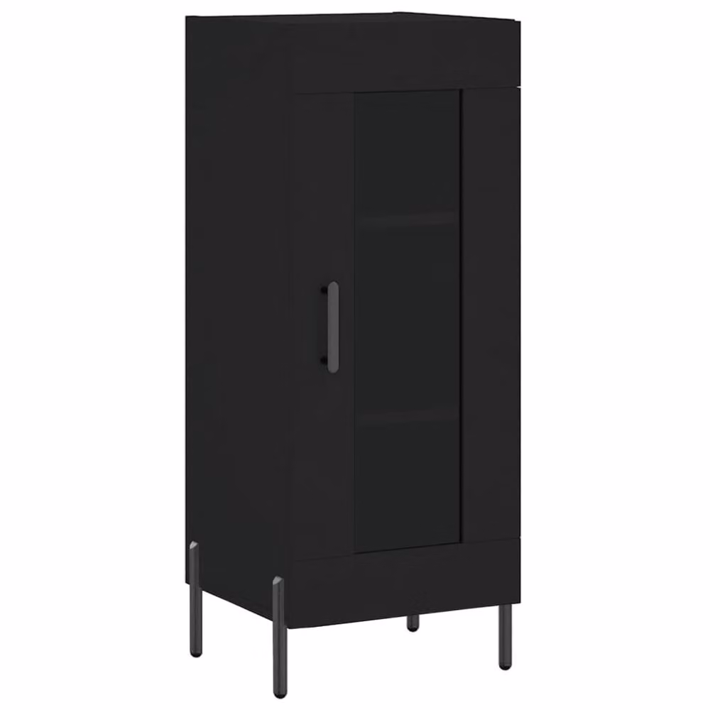 Berkfield Home Modern Black Sideboard W/D/H: 34.5 x 34 x 90 cm – 3