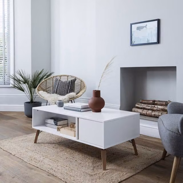 Nöa and Nani Otto Coffee Table with Storage in White – 1