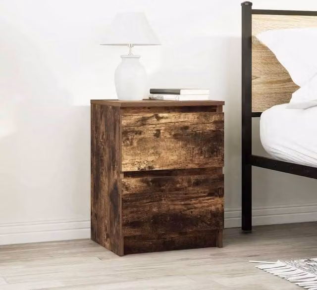 Berkfield Home Smoked Oak TV Cabinet in Brown, W/D/H: 40 x 35 x 54 cm – 1