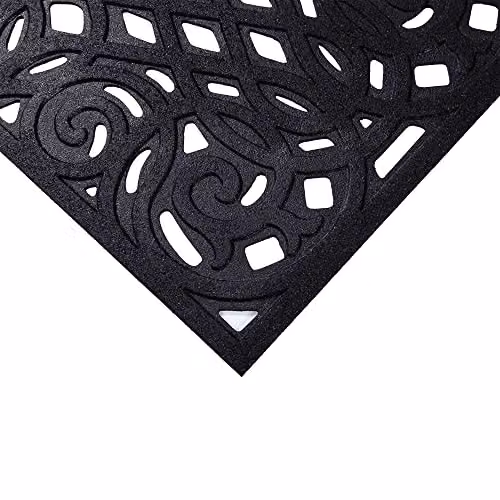 Nicoman Heavy Duty Rubber Outdoor Doormat, Black, W/D: 90 x 60 cm – 6