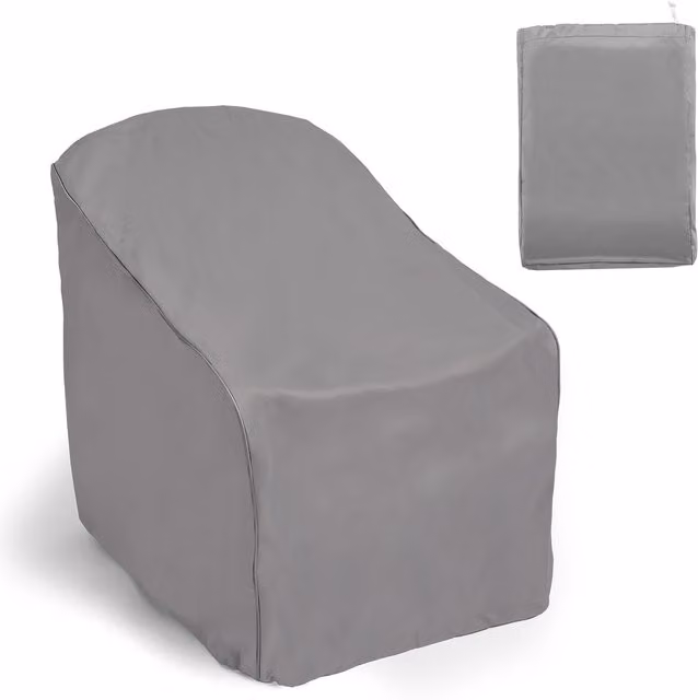 VonHaus Waterproof Heavy Duty Garden Chair Cover in Grey, H90 x W70 x D88 cm