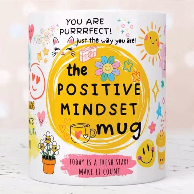 60 SECOND MAKEOVER The Positive Mindset Ceramic Mug in White