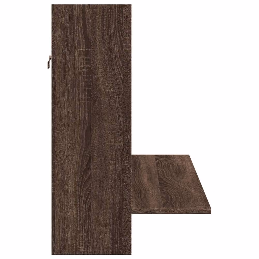 Berkfield Home Modern Wall-Mounted Writing Desk in Brown Oak, W/D/H: 105 x 48 x 75 cm – 4