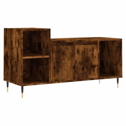 vidaXL TV Cabinet in Brown Smoked Oak, W/D/H: 100 x 35 x 55 cm
