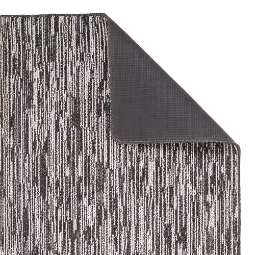 My Mat Charcoal Grey Broken Stripe Stain Resistant Non-Slip Runner, W: 67 cm, L: 200 cm – 4