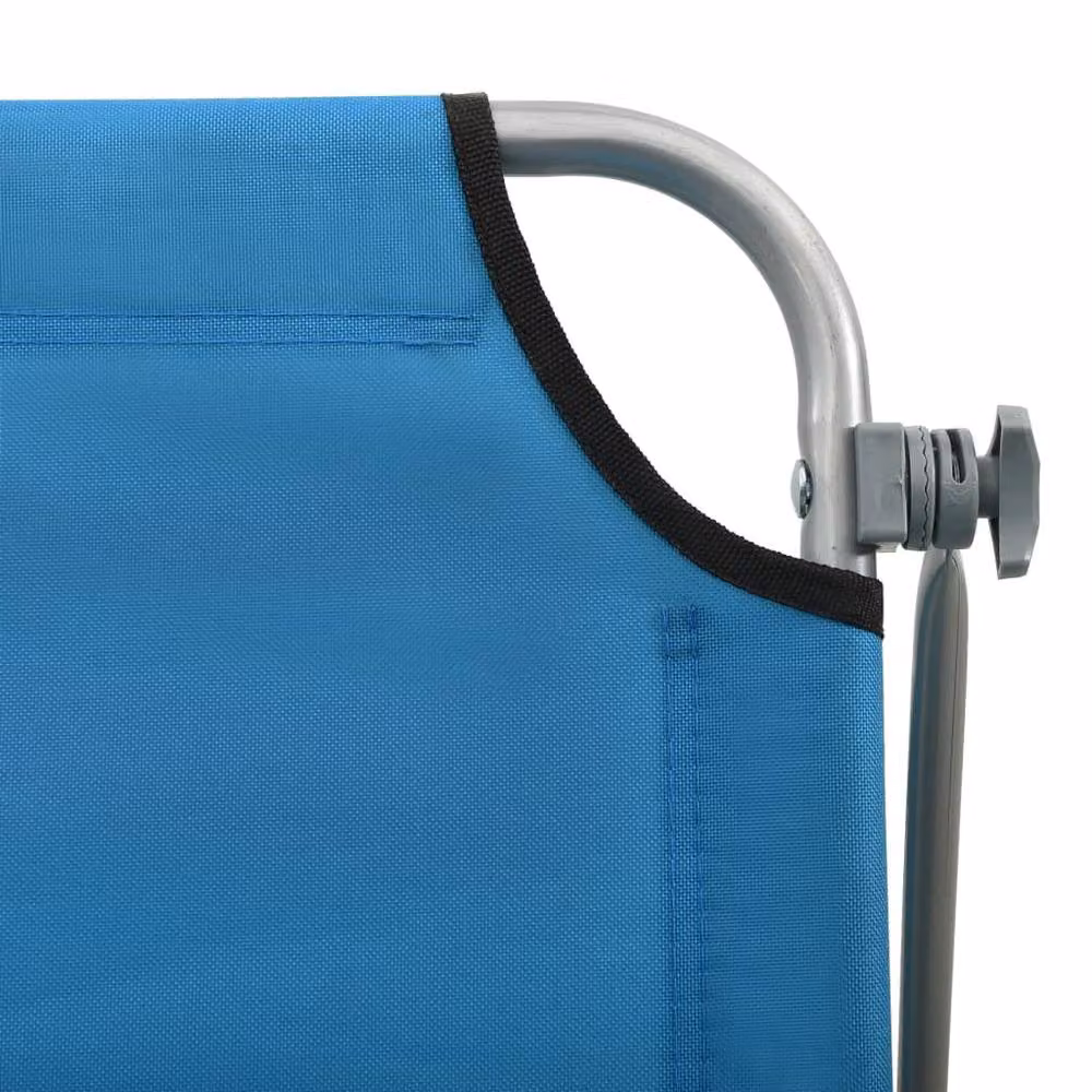 Berkfield Home Sun Lounger with Canopy in Steel Blue – 2